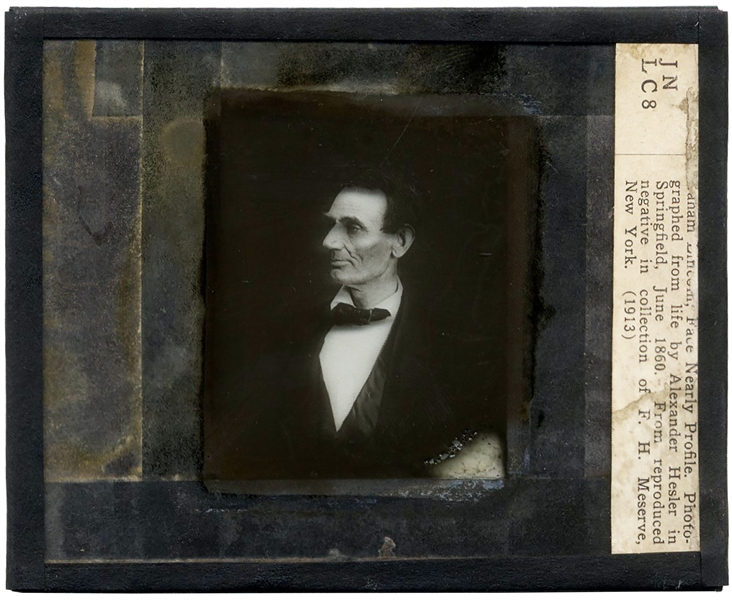 Abraham Lincoln Magic Lantern Slide -- The ''essentially Lincolnian'' Photograph